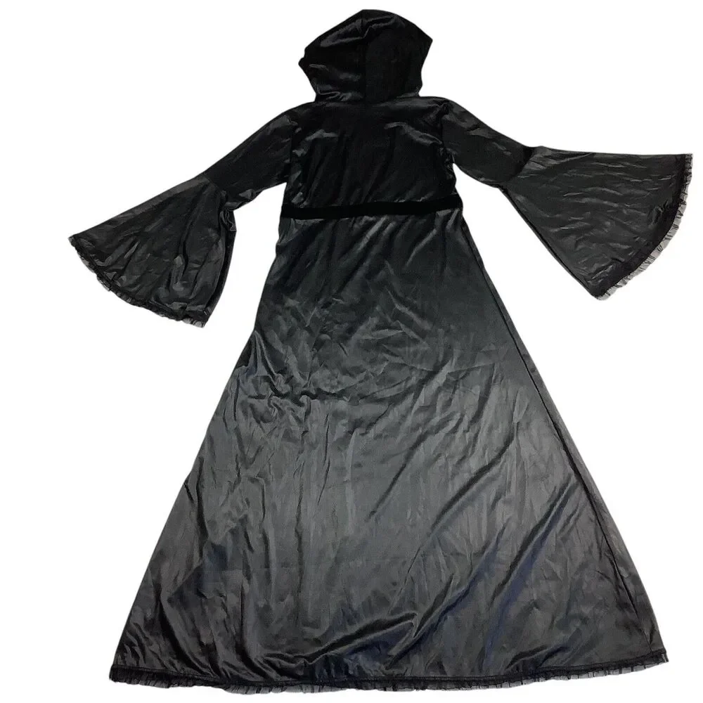 Spirit Halloween Sorceress Witch Hooded Dress Costume Girls XL 14 - 16 Spider